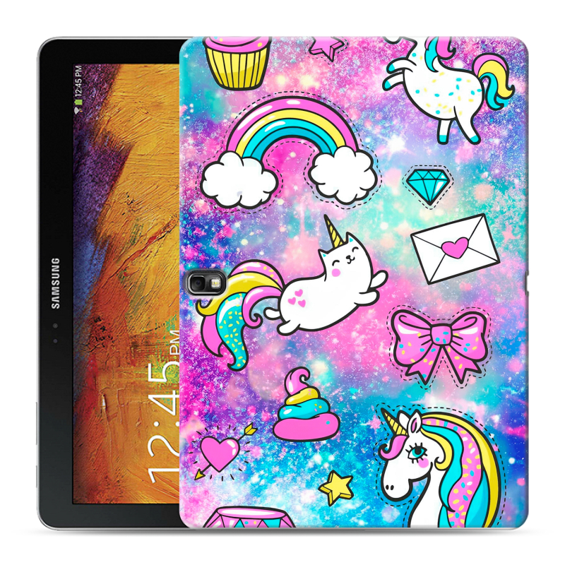 Силиконовый чехол на Samsung Galaxy Note 10.1 2014 editon с принтом Единороги Силиконовый чехол на Samsung Galaxy Note 10.1 2014 editon с принтом Единороги