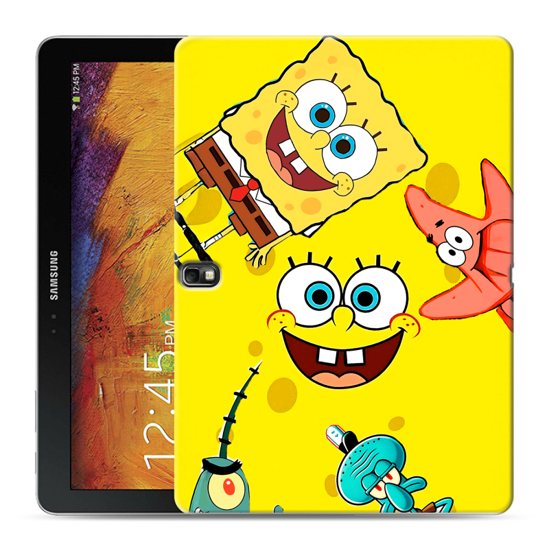 Силиконовый чехол на Samsung Galaxy Note 10.1 2014 editon с принтом Спанч боб Спанчбоб Силиконовый чехол на Samsung Galaxy Note 10.1 2014 editon с принтом Спанч боб Спанчбоб