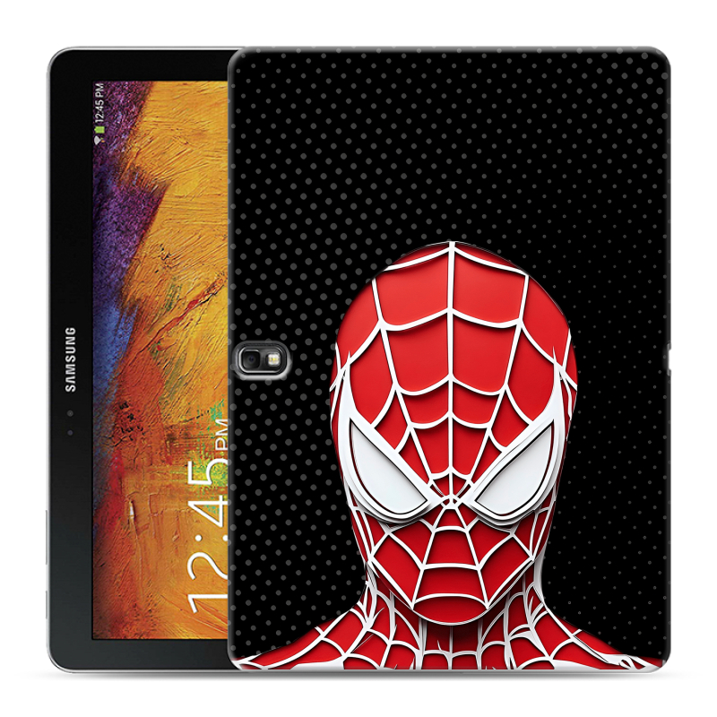Силиконовый чехол на Samsung Galaxy Note 10.1 2014 editon с принтом человек паук spiderman Силиконовый чехол на Samsung Galaxy Note 10.1 2014 editon с принтом человек паук spiderman