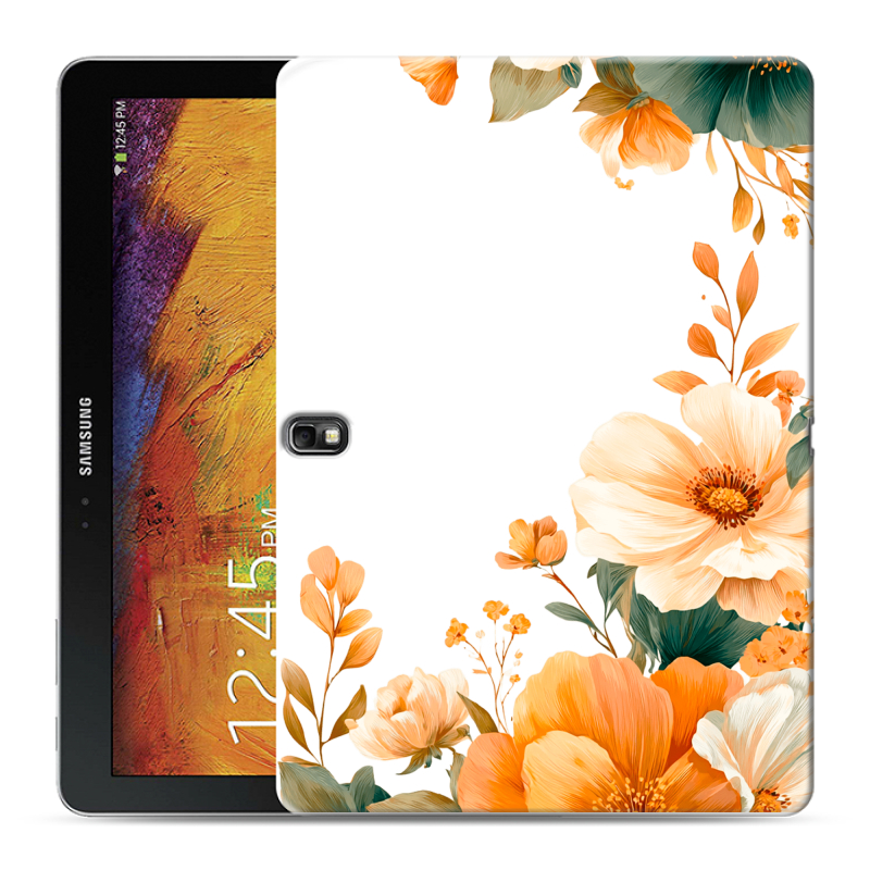 Силиконовый чехол на Samsung Galaxy Note 10.1 2014 editon с принтом Цветы принт Силиконовый чехол на Samsung Galaxy Note 10.1 2014 editon с принтом Цветы принт