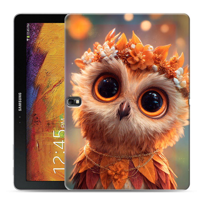 Силиконовый чехол на Samsung Galaxy Note 10.1 2014 editon с принтом Милая сова Силиконовый чехол на Samsung Galaxy Note 10.1 2014 editon с принтом Милая сова