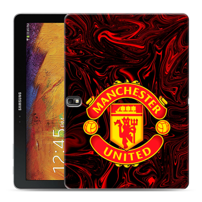 Силиконовый чехол на Samsung Galaxy Note 10.1 2014 editon с принтом Manchester United Силиконовый чехол на Samsung Galaxy Note 10.1 2014 editon с принтом Manchester United