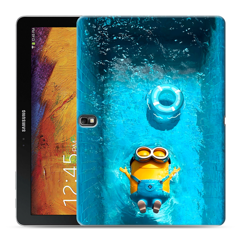 Силиконовый чехол на Samsung Galaxy Note 10.1 2014 editon с принтом Миньоны Силиконовый чехол на Samsung Galaxy Note 10.1 2014 editon с принтом Миньоны