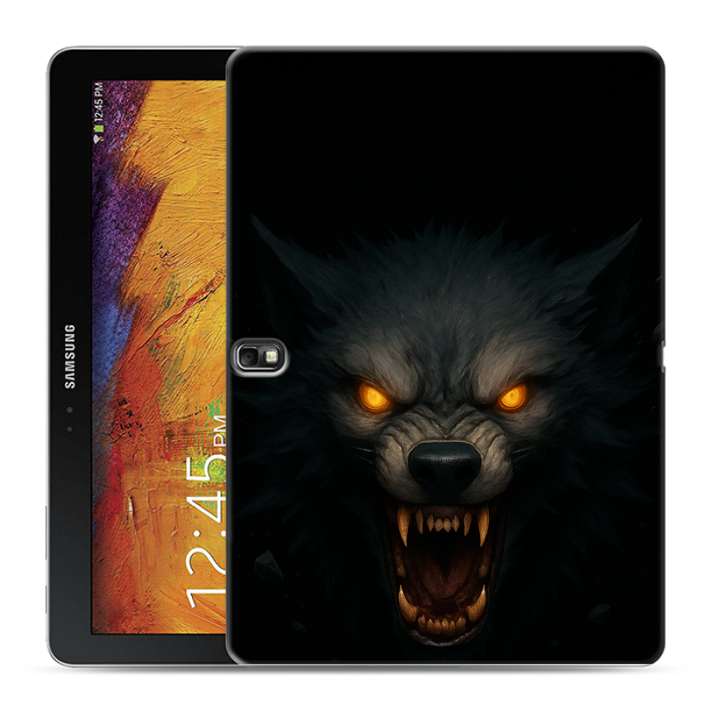 Силиконовый чехол на Samsung Galaxy Note 10.1 2014 editon с принтом Волк Силиконовый чехол на Samsung Galaxy Note 10.1 2014 editon с принтом Волк
