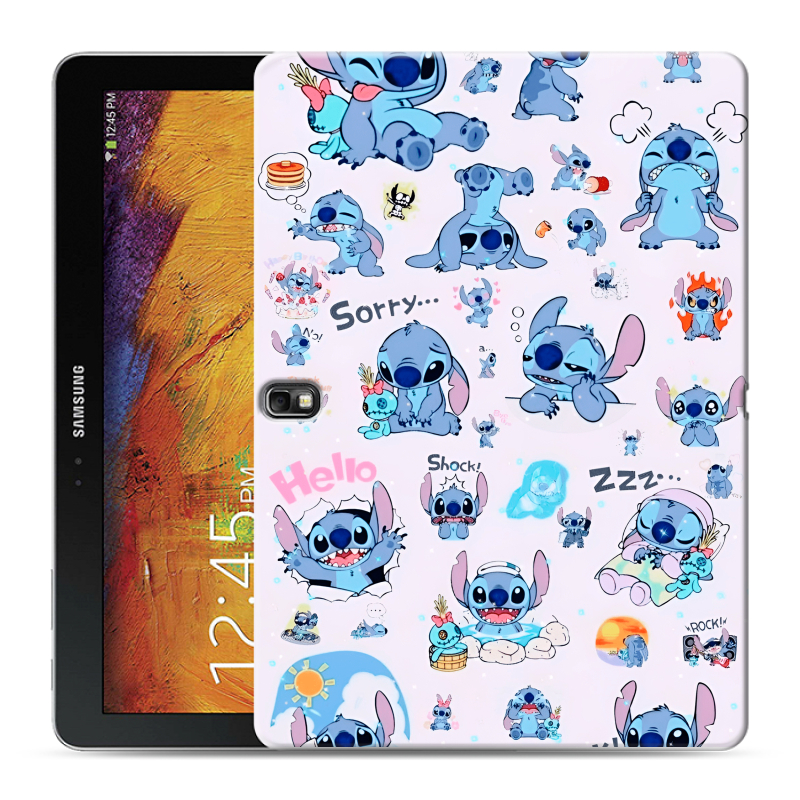 Силиконовый чехол на Samsung Galaxy Note 10.1 2014 editon с принтом Лило и Стич Силиконовый чехол на Samsung Galaxy Note 10.1 2014 editon с принтом Лило и Стич