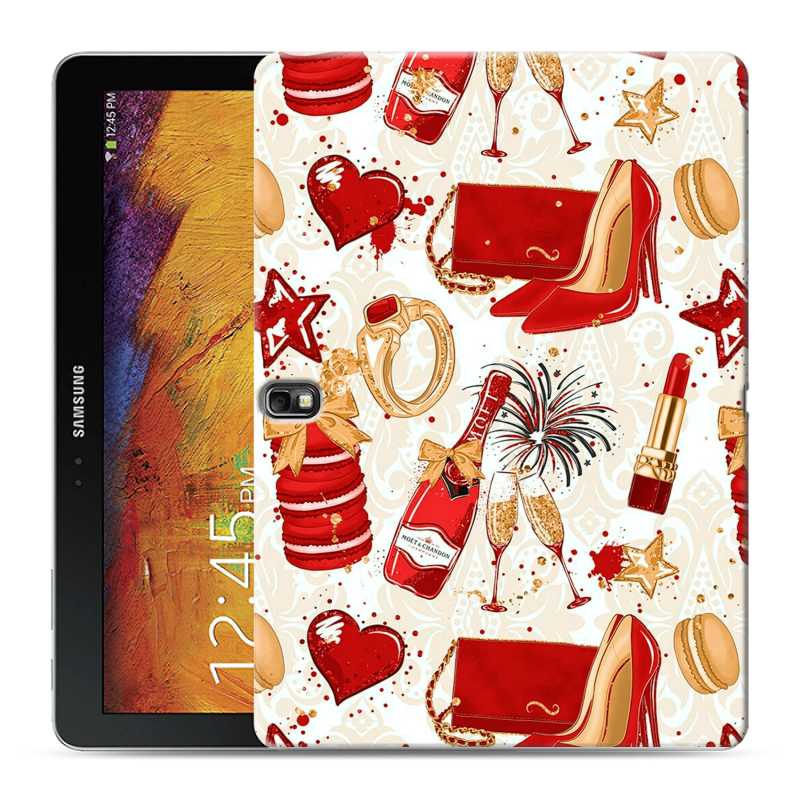 Силиконовый чехол на Samsung Galaxy Note 10.1 2014 editon с принтом Новый год Силиконовый чехол на Samsung Galaxy Note 10.1 2014 editon с принтом Новый год