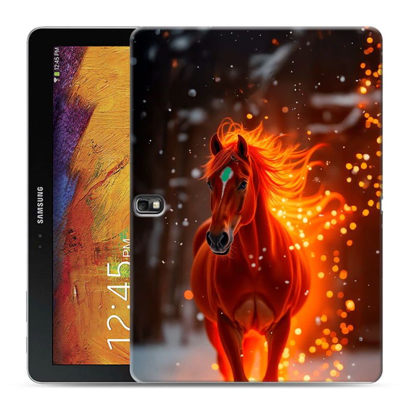 Силиконовый чехол на планшета Samsung Galaxy Note 10.1 2014 edition с принтом Новый год Силиконовый чехол на планшета Samsung Galaxy Note 10.1 2014 edition с принтом Новый год