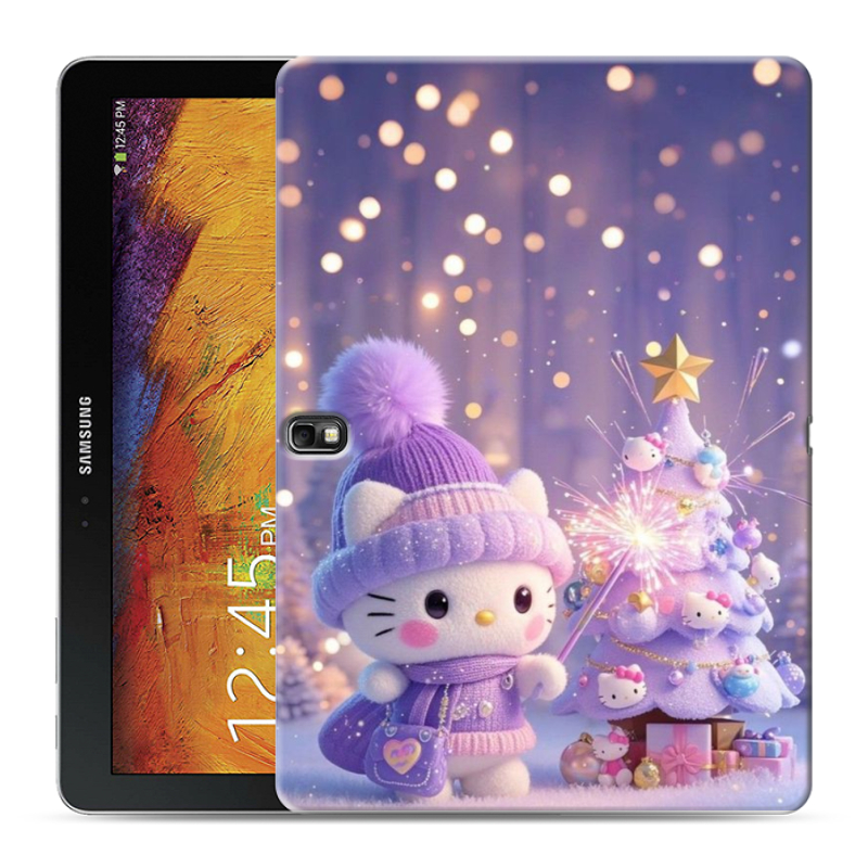 Силиконовый чехол на Samsung Galaxy Note 10.1 2014 editon с принтом Новый год Силиконовый чехол на Samsung Galaxy Note 10.1 2014 editon с принтом Новый год