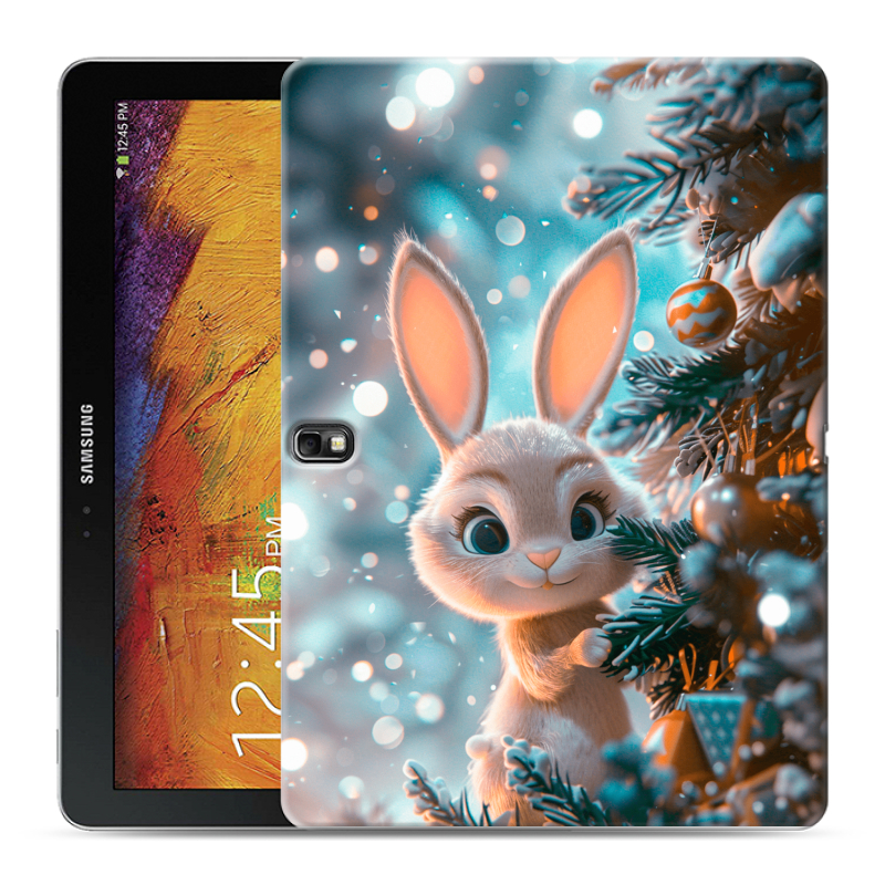 Силиконовый чехол на Samsung Galaxy Note 10.1 2014 editon с принтом Новый год Силиконовый чехол на Samsung Galaxy Note 10.1 2014 editon с принтом Новый год