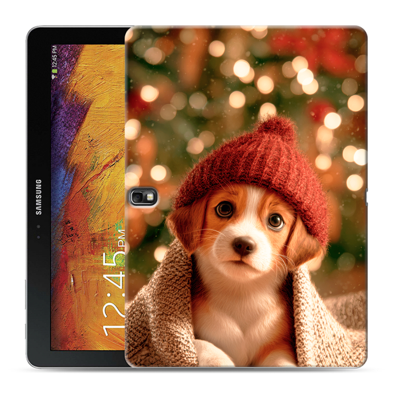 Силиконовый чехол на Samsung Galaxy Note 10.1 2014 editon с принтом Новый год Силиконовый чехол на Samsung Galaxy Note 10.1 2014 editon с принтом Новый год