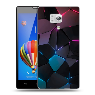 Пластиковый чехол на Huawei Honor 3 с принтом Геометрия неона Пластиковый чехол на Huawei Honor 3 с принтом Геометрия неона