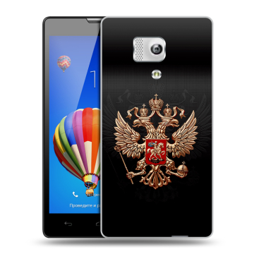 Пластиковый чехол на Huawei Honor 3 с принтом Герб России Пластиковый чехол на Huawei Honor 3 с принтом Герб России