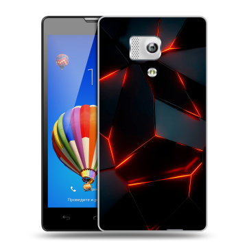 Пластиковый чехол на Huawei Honor 3 с принтом Яркие абстракции Пластиковый чехол на Huawei Honor 3 с принтом Яркие абстракции