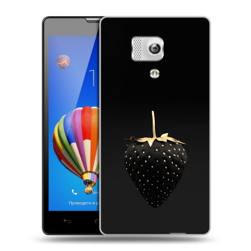 Пластиковый чехол на Huawei Honor 3 с принтом Черная клубника Пластиковый чехол на Huawei Honor 3 с принтом Черная клубника