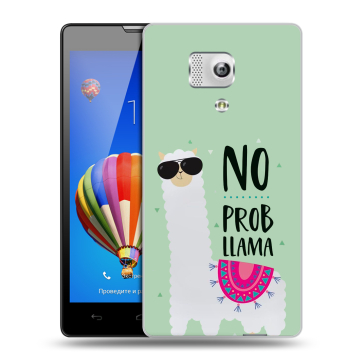 Пластиковый чехол на Huawei Honor 3 с принтом Лама Пластиковый чехол на Huawei Honor 3 с принтом Лама