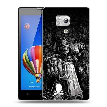 Пластиковый чехол на Huawei Honor 3 с принтом Скелет Пластиковый чехол на Huawei Honor 3 с принтом Скелет