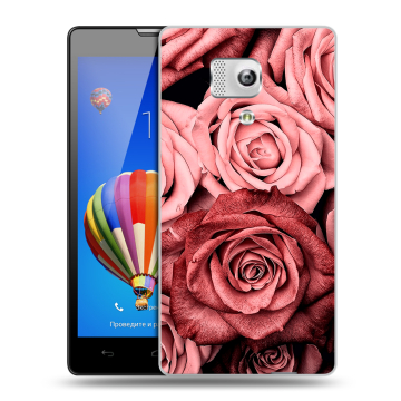 Пластиковый чехол на Huawei Honor 3 с принтом Цветы розы Пластиковый чехол на Huawei Honor 3 с принтом Цветы розы