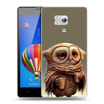 Пластиковый чехол на Huawei Honor 3 с принтом Сова Пластиковый чехол на Huawei Honor 3 с принтом Сова