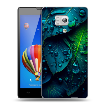 Пластиковый чехол на Huawei Honor 3 с принтом Листья Пластиковый чехол на Huawei Honor 3 с принтом Листья