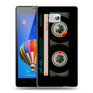 Пластиковый чехол на Huawei Honor 3 с принтом Кассета