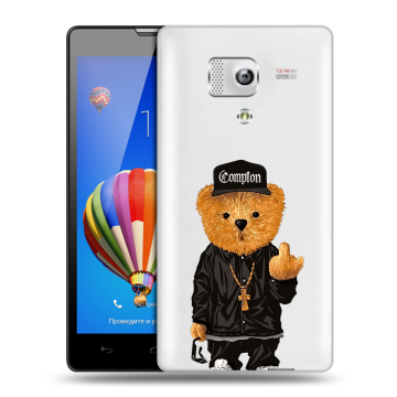 Пластиковый чехол на Huawei Honor 3 с принтом Мишка Пластиковый чехол на Huawei Honor 3 с принтом Мишка