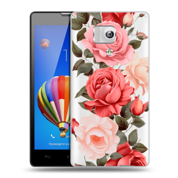 Пластиковый чехол на Huawei Honor 3 с принтом Розы Пластиковый чехол на Huawei Honor 3 с принтом Розы