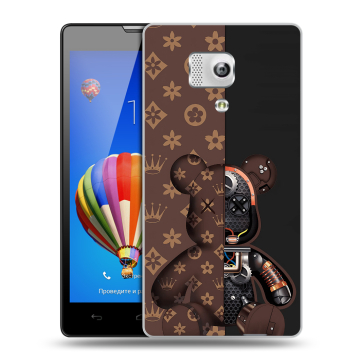 Пластиковый чехол на Huawei Honor 3 с принтом Луи робот
