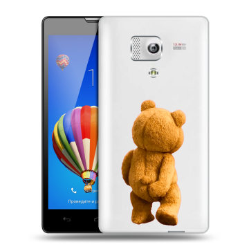 Пластиковый чехол на Huawei Honor 3 с принтом Медведь