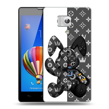 Пластиковый чехол на Huawei Honor 3 с принтом Луи робот