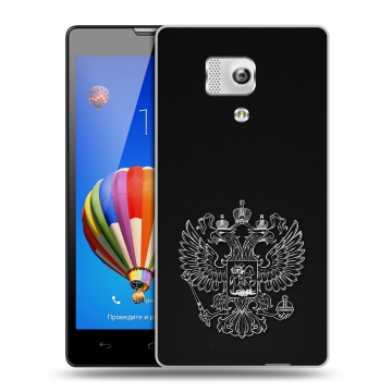 Пластиковый чехол на Huawei Honor 3 с принтом Герб России Пластиковый чехол на Huawei Honor 3 с принтом Герб России