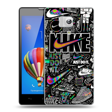 Пластиковый чехол на Huawei Honor 3 с принтом Найк