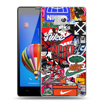 Пластиковый чехол на Huawei Honor 3 с принтом Найк Nike яркий Пластиковый чехол на Huawei Honor 3 с принтом Найк Nike яркий