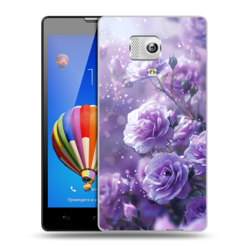 Пластиковый чехол на Huawei Honor 3 с принтом Розы цветы