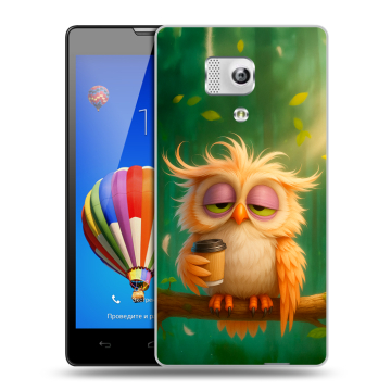 Пластиковый чехол на Huawei Honor 3 с принтом сова
