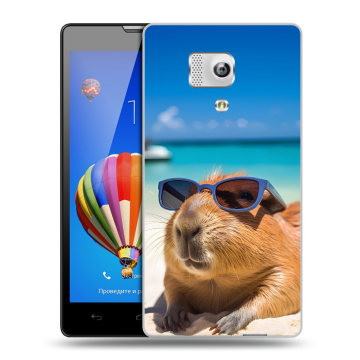 Пластиковый чехол на Huawei Honor 3 с принтом Капибара