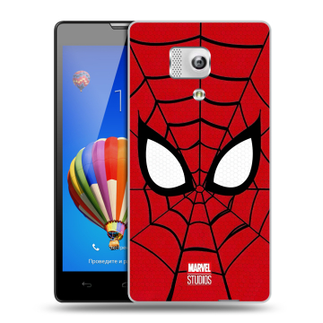 Пластиковый чехол на Huawei Honor 3 с принтом человек паук spiderman