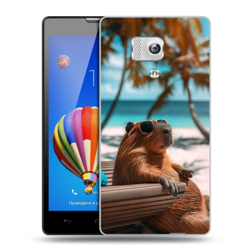 Пластиковый чехол на Huawei Honor 3 с принтом Капибара