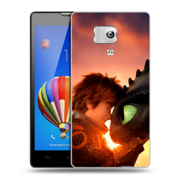 Пластиковый чехол на Huawei Honor 3 с принтом Как приручить дракона Пластиковый чехол на Huawei Honor 3 с принтом Как приручить дракона