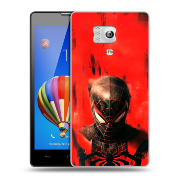 Пластиковый чехол на Huawei Honor 3 с принтом человек паук spiderman