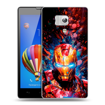 Пластиковый чехол на Huawei Honor 3 с принтом Железный человек Ironman Пластиковый чехол на Huawei Honor 3 с принтом Железный человек Ironman