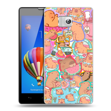 Пластиковый чехол на Huawei Honor 3 с принтом капибары Пластиковый чехол на Huawei Honor 3 с принтом капибары