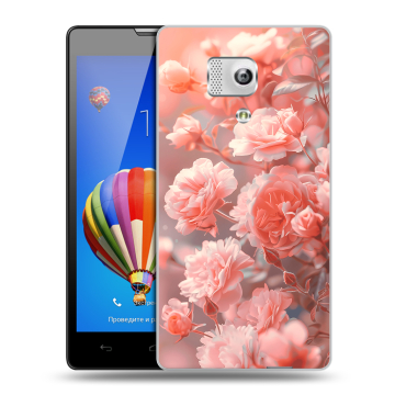 Пластиковый чехол на Huawei Honor 3 с принтом Розы цветы