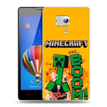 Пластиковый чехол на Huawei Honor 3 с принтом Майнкрафт Minecraft Пластиковый чехол на Huawei Honor 3 с принтом Майнкрафт Minecraft