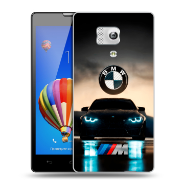 Пластиковый чехол на Huawei Honor 3 с принтом БМВ BMW