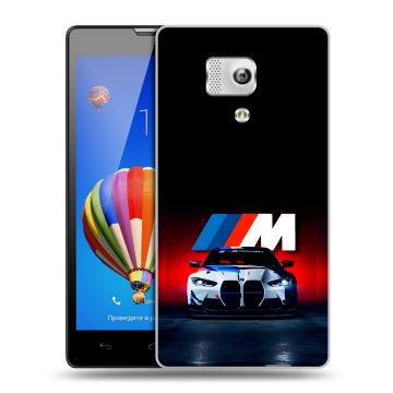 Пластиковый чехол на Huawei Honor 3 с принтом БМВ BMW
