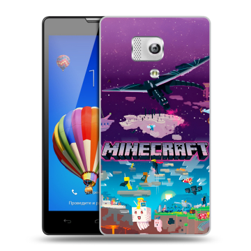 Пластиковый чехол на Huawei Honor 3 с принтом Майнкрафт Minecraft Пластиковый чехол на Huawei Honor 3 с принтом Майнкрафт Minecraft