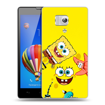 Пластиковый чехол на Huawei Honor 3 с принтом Спанч боб Спанчбоб Пластиковый чехол на Huawei Honor 3 с принтом Спанч боб Спанчбоб