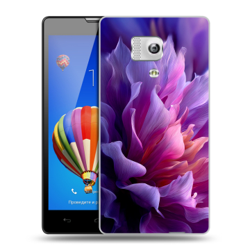 Пластиковый чехол на Huawei Honor 3 с принтом женский цветы