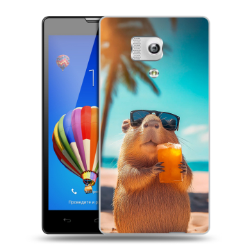 Пластиковый чехол на Huawei Honor 3 с принтом Капибара Пластиковый чехол на Huawei Honor 3 с принтом Капибара