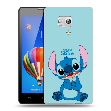 Пластиковый чехол на Huawei Honor 3 с принтом Лило и Стич Пластиковый чехол на Huawei Honor 3 с принтом Лило и Стич